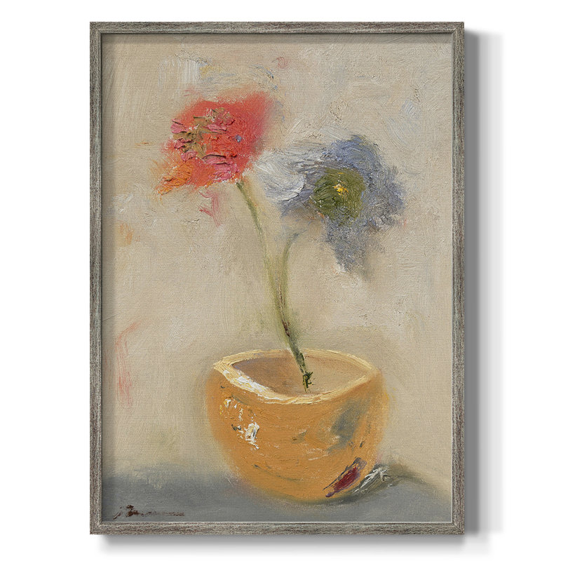 «Teacup Flowers», reproduction encadrée - bois massif, H 11 po x l 9 po