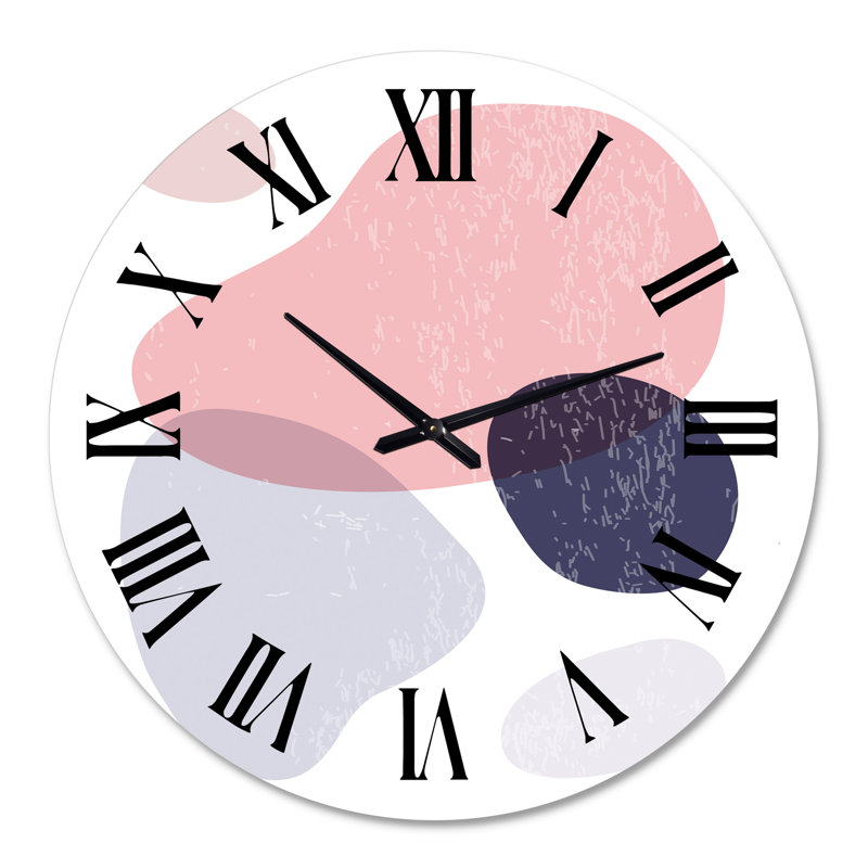 Oversized Minimal Elementary Organic and Geometric Compositions XXXXXIX Wall Clock, Medium