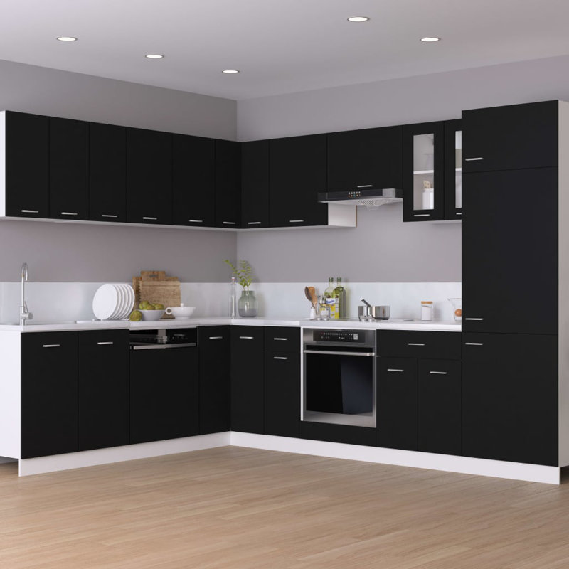 Hanging Glass Cabinet Lyon, Black