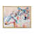 Toile avec cadre flottant or