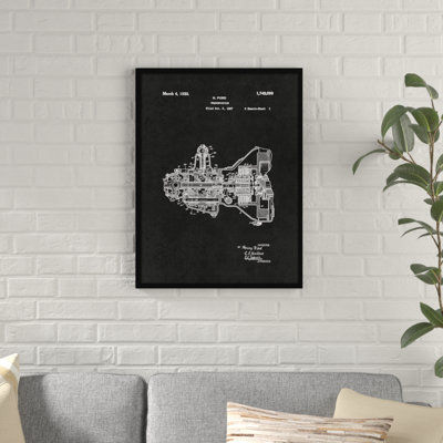 " 1930 Henry Ford Engine Transmission Vintage Patent Artwork "