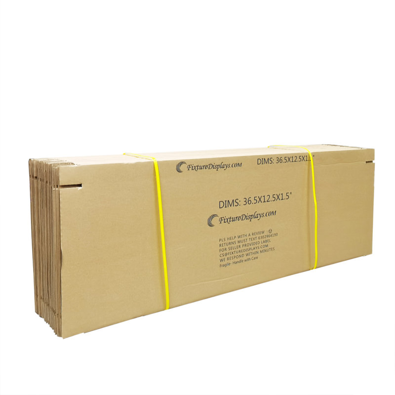 20 Pack 36.5 X 12.5 X 1.5" Printed Shipping Boxes, Singlewall B Flute Cardboard Box For Shipping, Mailing, Packaging And Storage