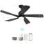 Mini ventilateur de plafond à DEL 23 pouces avec 3 moteurs à courant continu à télécommande 3 lames à intensité variable pour la chambre à coucher-1599051849-1599051847