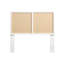 Tête de lit grand en bois blanc avec design bord de mer, hauteur réglable, panneaux de canne, 62 po de largeur, tête de lit