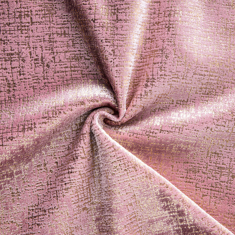 Phantoscope Light Pink and Gold Polyester Euro Throw Pillow Covers, Set of 2