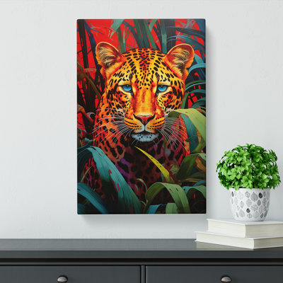 Leopard Colour Field - Wrapped Canvas Print