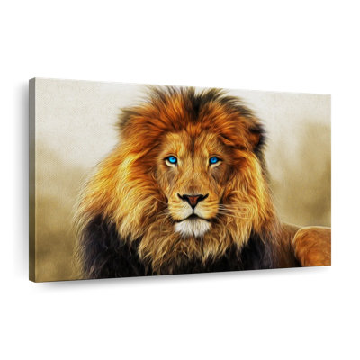 Blue Eyed Lion Canvas Print