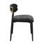 Ensemble de 2 chaises d'appoint en tissu noir et finition noire Jaramillo