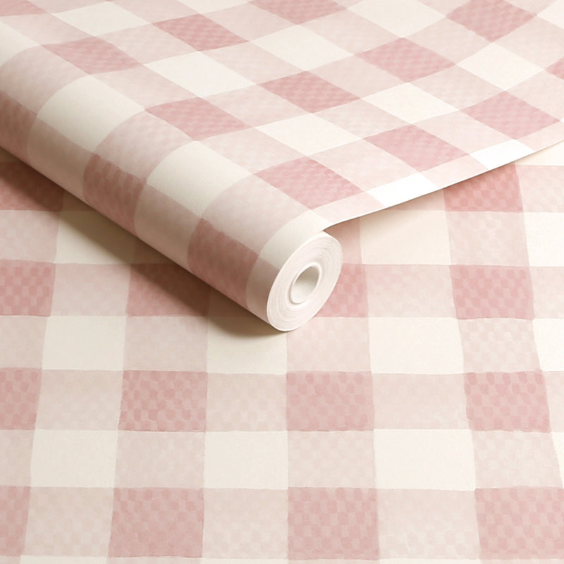 Cath Kidston Painted GinghamWallpaper, Pink