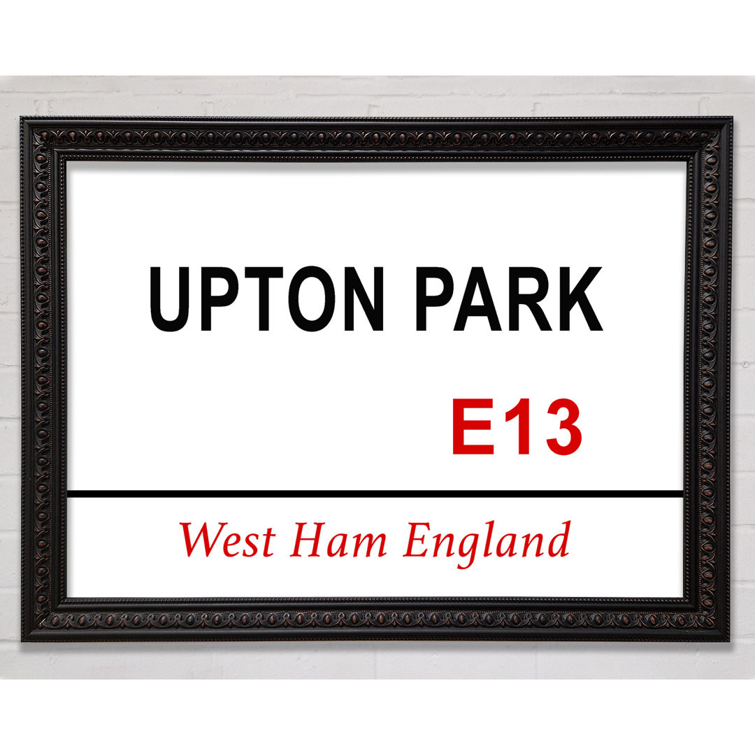 Upton Park Schilder - Drucken