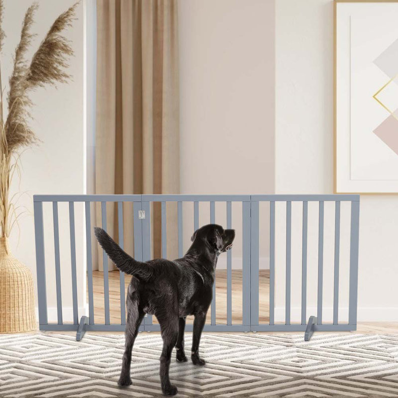 Liz Free Standing Pet Gate, Grey