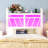  Metal Headboard For Queen Size Bed With Storage, 60,000 Diy Color Of Led Lights, Head Board With Charging Station, Modern Freestanding Headboard Only, Easy Assembly, White-509900769-509900775