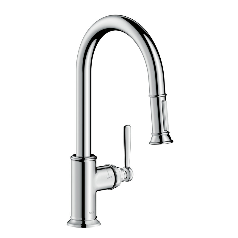AXOR Montreux 2-Spray HighArc Kitchen Faucet with Pull-Down, 1.75 GPM, Chrome