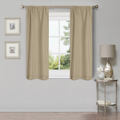 Linen Inspired Room Darkening Curtain Panel