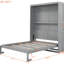 Lit gris à économie d'espace avec tablettes - Idéal pour les petits appartements et les appartements Pliable et confortable