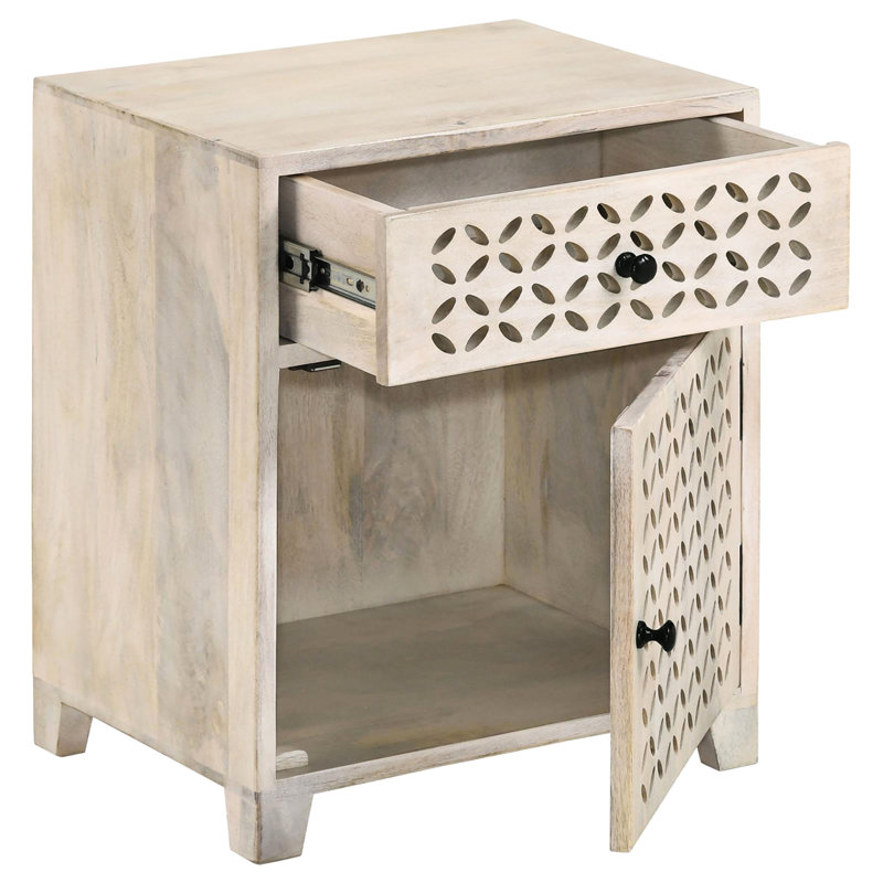 Armoire d'appoint avec tiroir Whitewashed Whitewashed