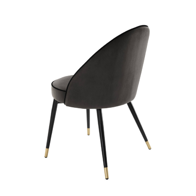 Upholstered Dining Chair, Dark Gray