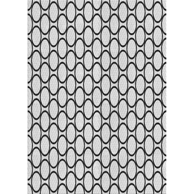 Tapis gris/zone noire à motifs