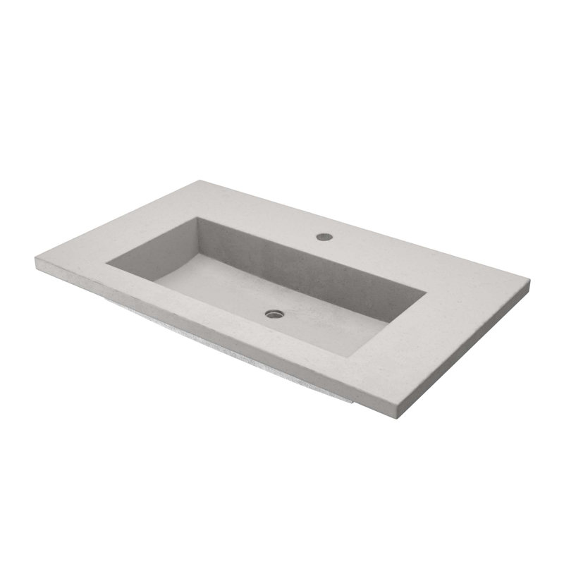 Capistrano 36.5" Single Bathroom Vanity Top with Sink, Ash, Single