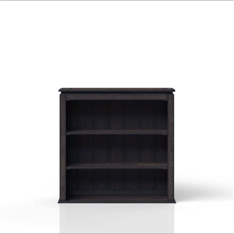 Huche de bibliothèque chocolat à deux tablettes