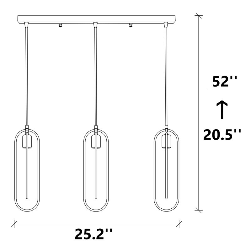 Zyani 3 - Light Kitchen Island Pendant