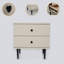 Multifonctionnel moderne pin minimaliste avec table de chevet double tiroir