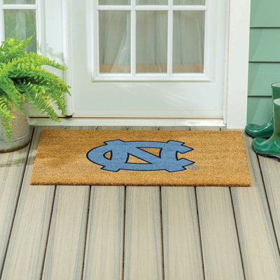 Grand tapis couleur coco de l'Université de la Caroline du Nord, 36 po x 24 po