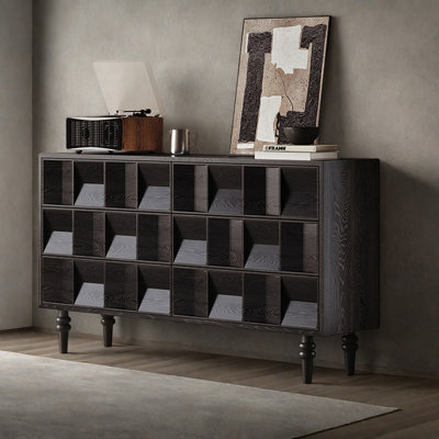Buffet rétro en bois noir