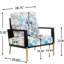 Fauteuil Art avec rembourrage en mousse et tissu d'ameublement traditionnel américain