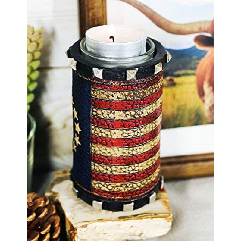 Figurine porte-bougie Ebros Western Patriotic Union