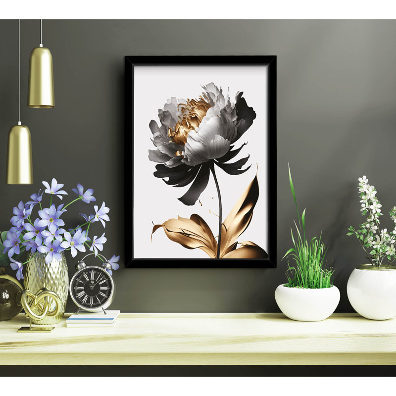 Élégante peinture décorative en panneau de fibres à densité moyenne, 14,9 po x 20,9 po | 100% panneau de fibres à densité moyenne (épaisseur: 0,1 pouce) et cadre 100% bois (épaisseur: 0,9 pouce) | Parfait pour le salon, la chambre à coucher et le bureau, design élégant et durable