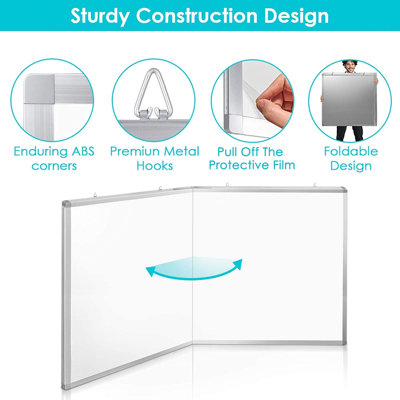 60" x 40" Wall-Mounted Whiteboard Magnetic Dry Erase Board