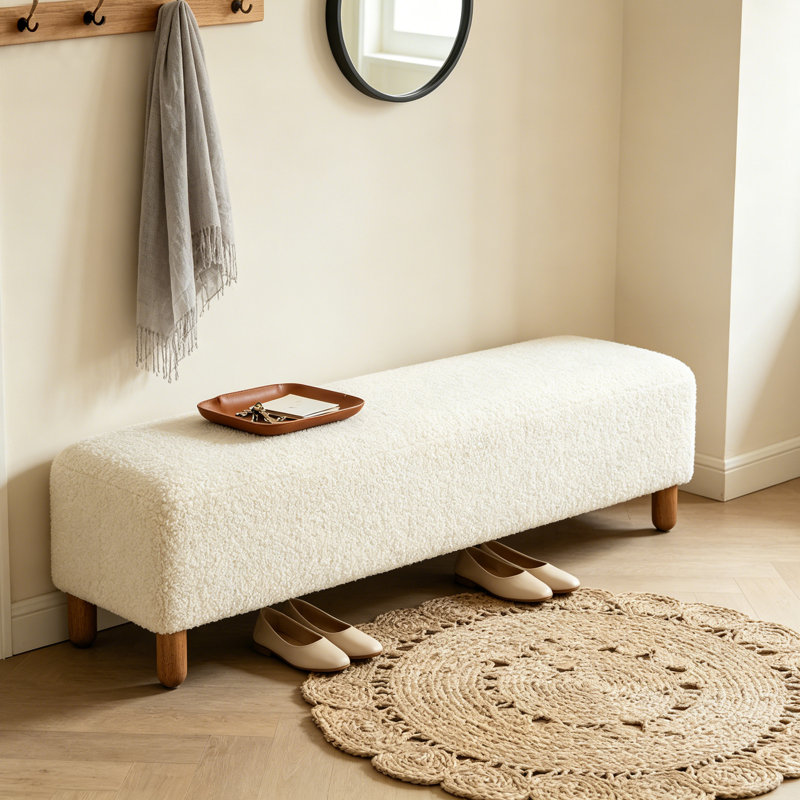 Banc de chambre moderne et élégant, Blanc