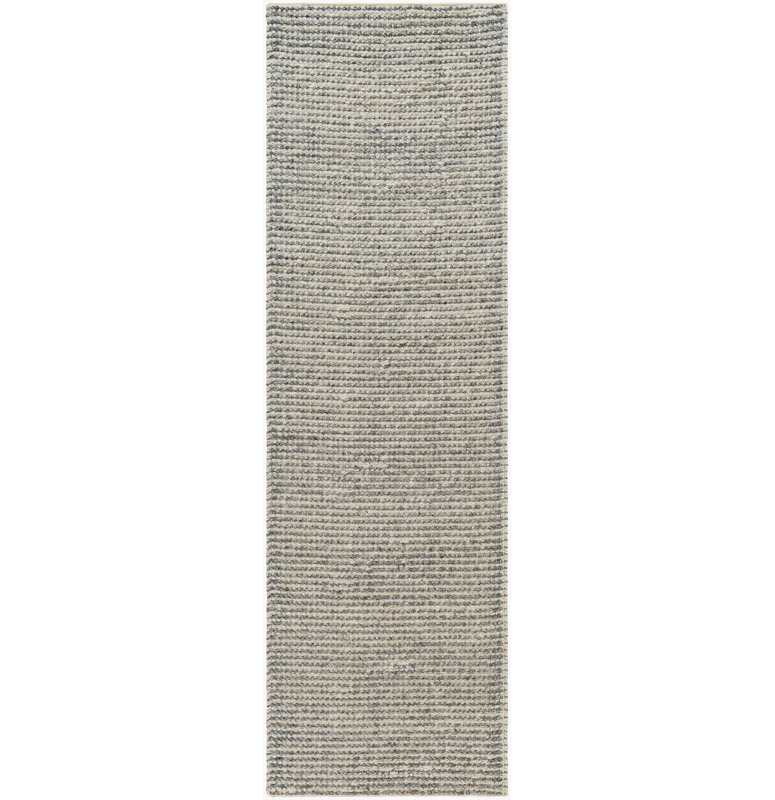 Striped Area Rug, Gray, Runner 2'6" x 8'