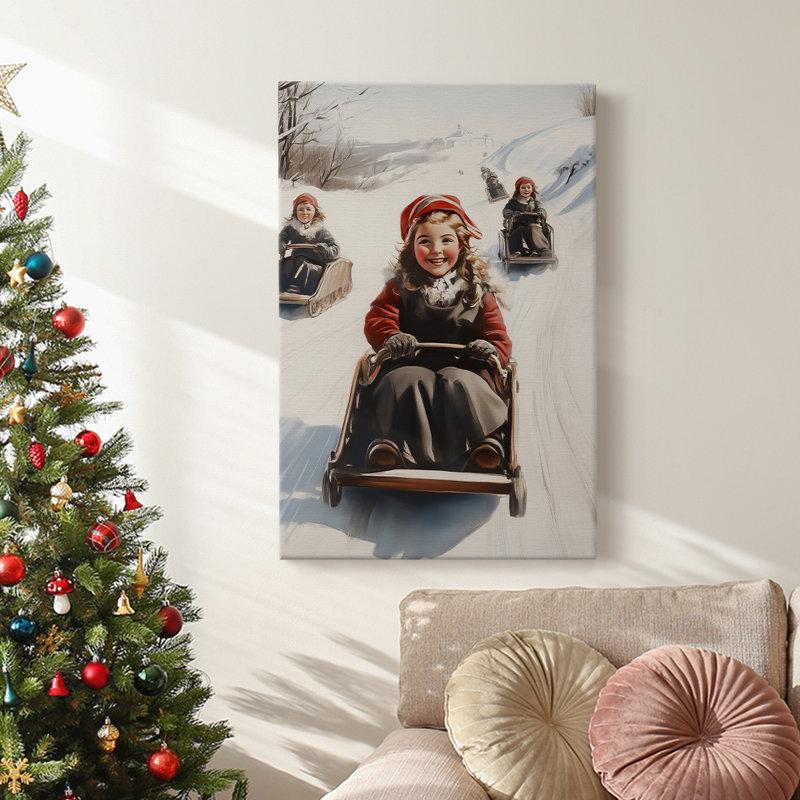 Art des Fêtes de Noël - Toile tendue avec châssis - Série 2-CCLII, H 18 po x l 12 po