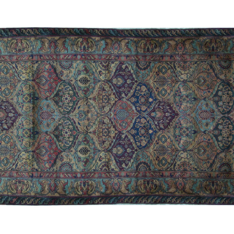 Tapis gris de haute qualité noué à la main