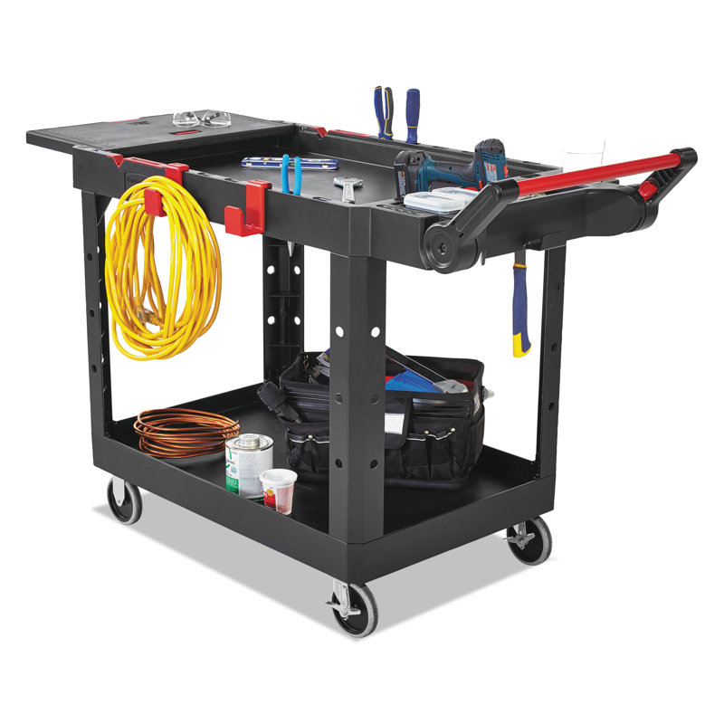 36'' H Utility Cart with Wheels, 36" H x 17.8" W x 46.2" D