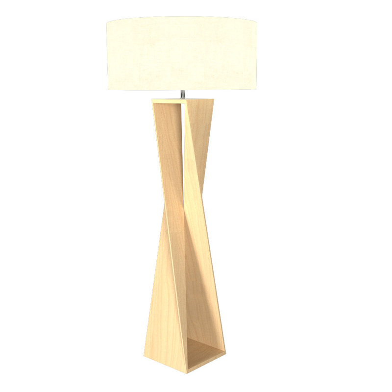 Spin Floor Lamp, Maple