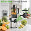 Presse-agrumes OSTBA, presse-agrumes avec grande goulotte d'alimentation de 5 po pour légumes et fruits entiers, machine à jus avec auto-alimentation, rendement élevé en jus, facile à nettoyer, noir