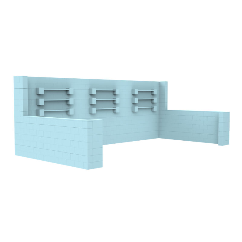 Ensemble de kiosque pour salon Everblock, Bleu clair