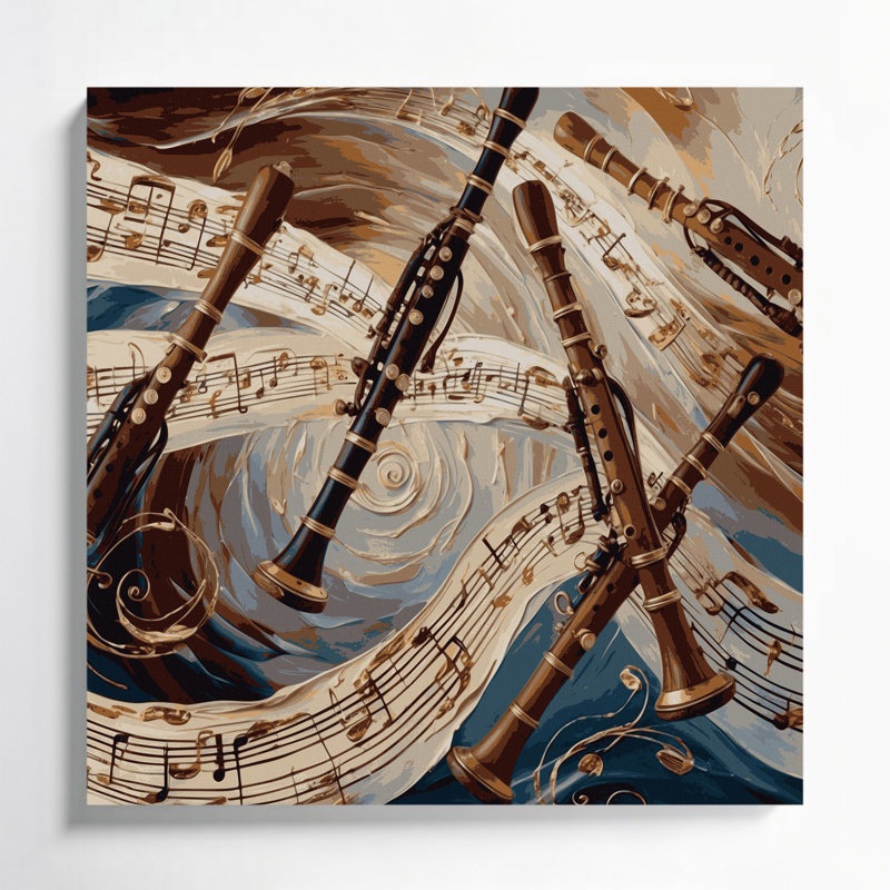 Art mural sur toile beige, H 12 po x l 12 po