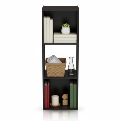 Pelli Cubic Storage Cabinet 3x1 Configuration Espresso Cube Organizer with Doors