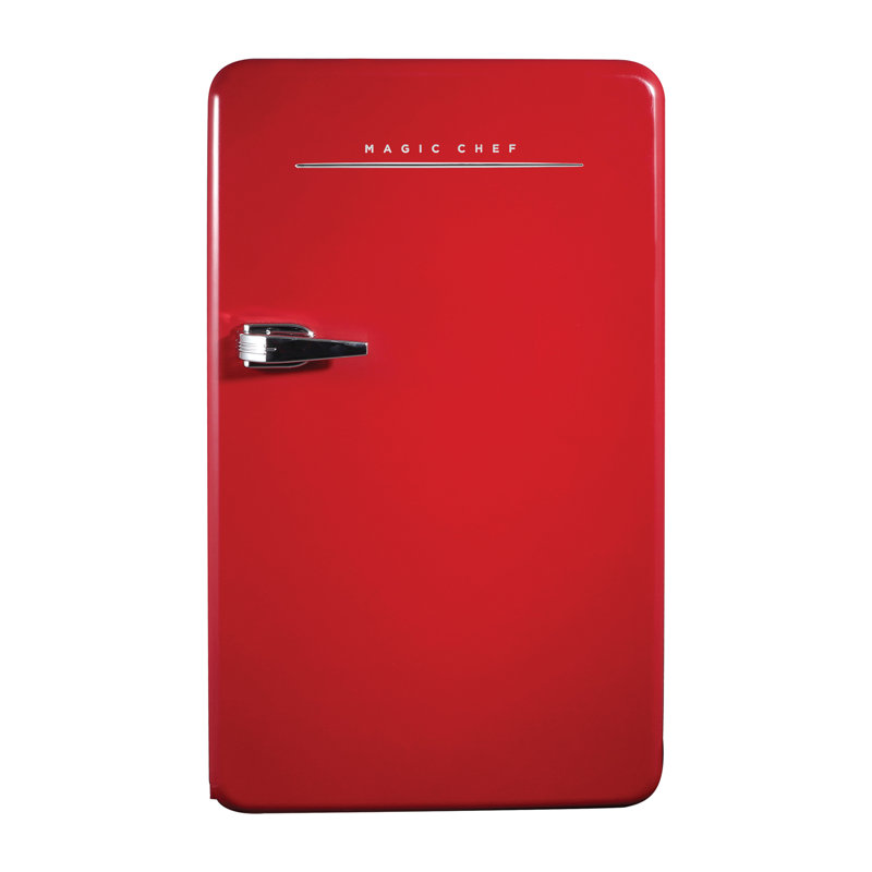 Magic Chef Retro 3.2 Cubic Feet Portable Freestanding Mini Fridge, Red
