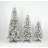 3 Pcs Flocked Artificial Christmas Tree Set with Lights
