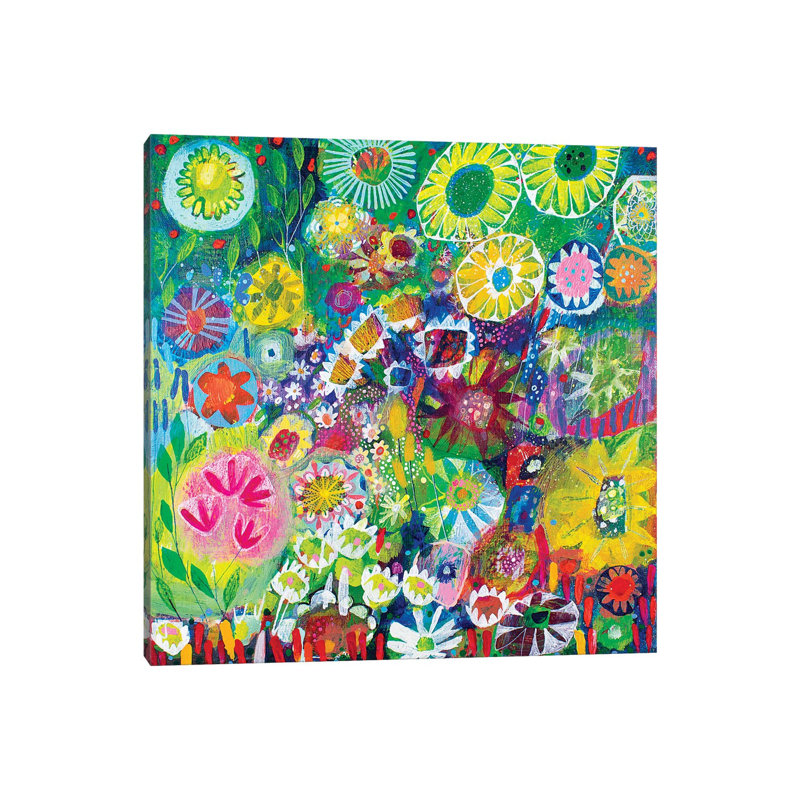 Wandering Through The Garden by Imogen Skelley - Painting on Canvas, Wrapped Canvas, 30.48cm H x 30.48cm W x 1.9cm D