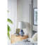 Lampe de vase ronde en céramique bleue et blanche D14x27,6 "