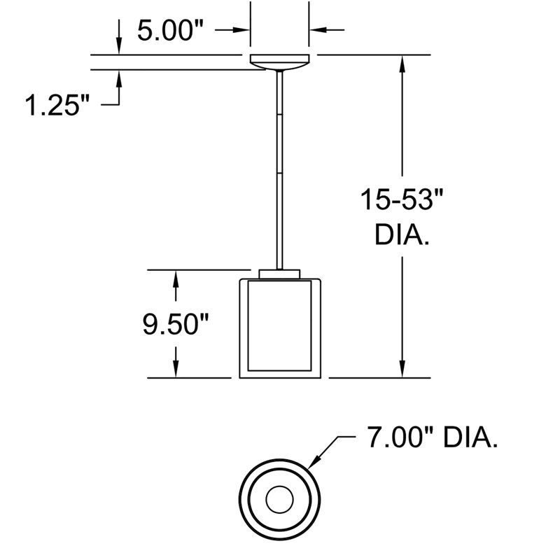 Nazier 1 - Light Single Pendant, Matte Black