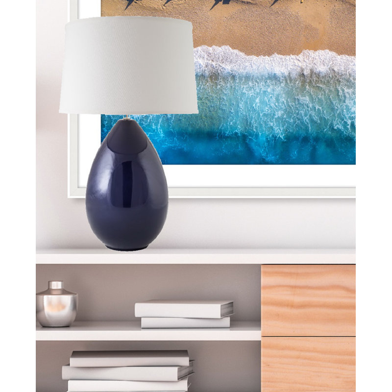 Lampe de table 29 po Ercole, Bleu marine brillant