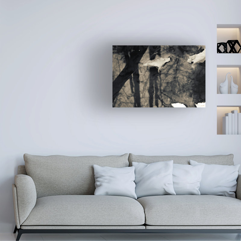 «Life Beautifulee Fall Forest Reflections», art sur toile, H 12 po x l 19 po