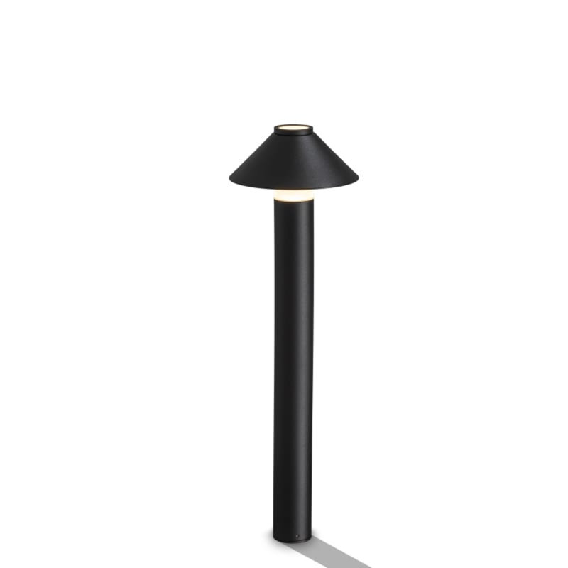 UltraBeam 6 Watt LED Black Outdoor Garden Bollard And Pathway Light - IP65 Rated, 66.3cm H x 20cm W x 20cm D